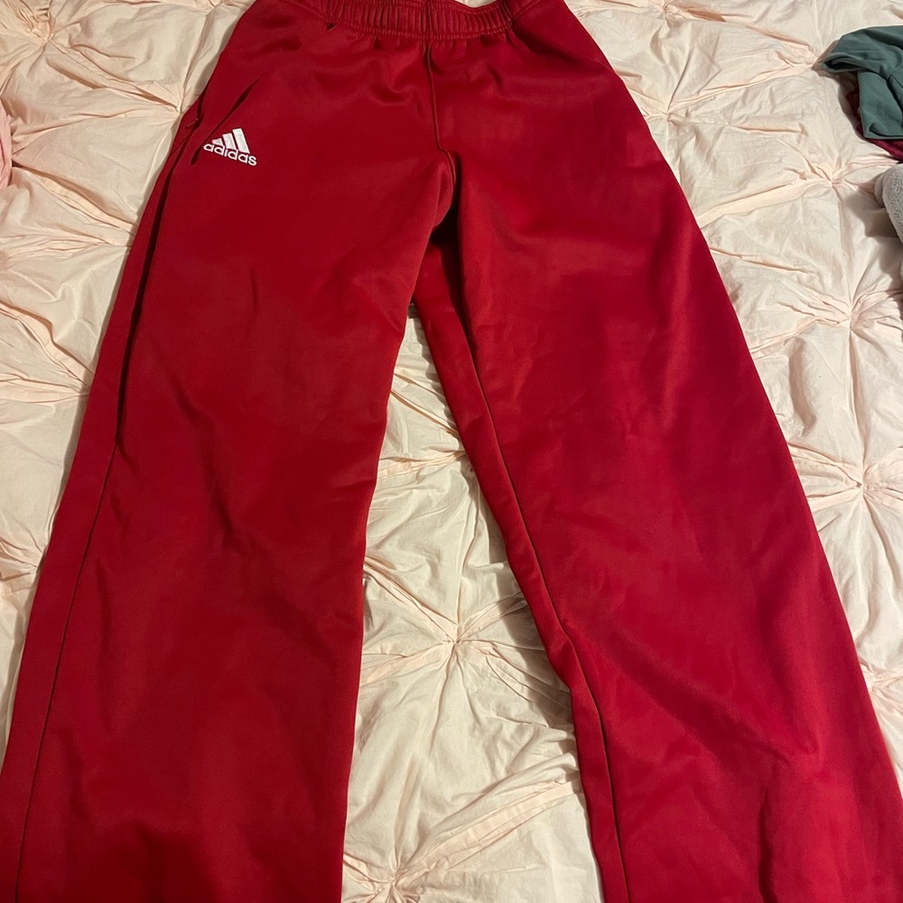 Adidas red sweatpants